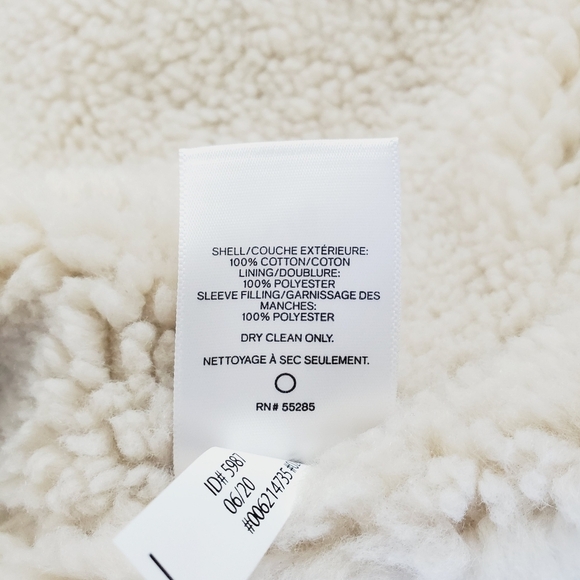 Sherpa Lined Corduroy Trucker Jacket Size L Express Cozy Zip Up Chunky Warm Coat - Picture 12 of 14